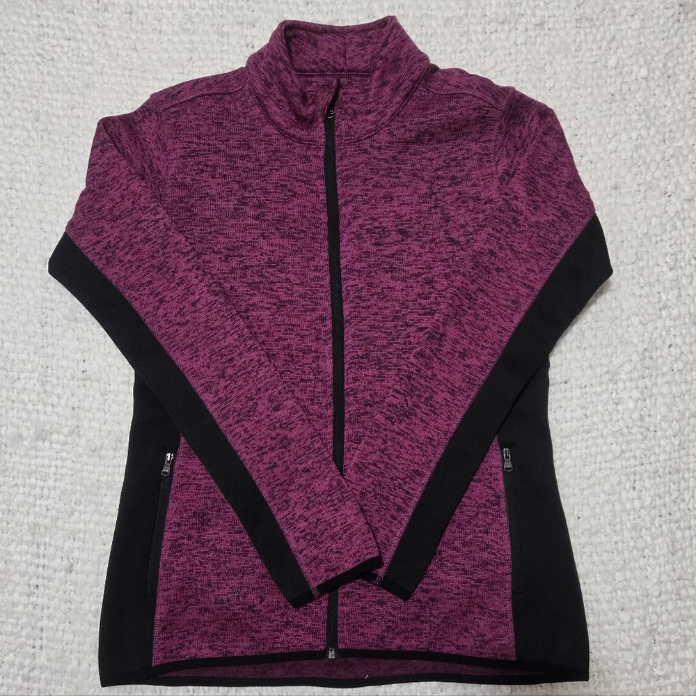 MARC NEW YORK Magenta And Black Zip-Up Activewear Jacket Size Small - Picture 11 of 16